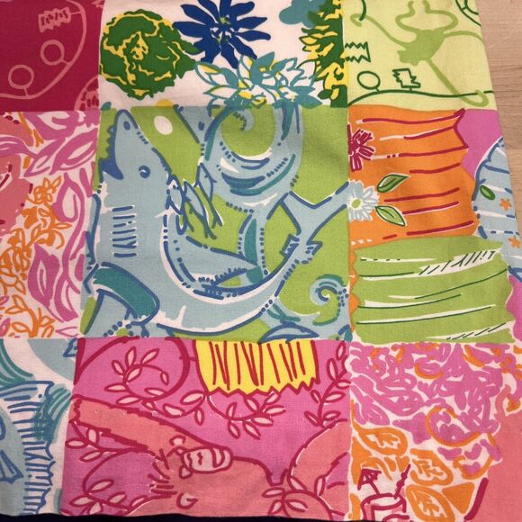 Vintage‎ Y2K Lilly Pulitzer White Label Animals Patchwork Pencil Skirt Sz 8 - Picture 8 of 12